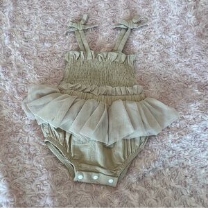 Baby Girl Smocked Ruffle Romper